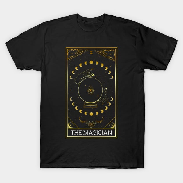 Major Arcana The Magician Tarot Card T-Shirt by StilleSkyggerArt